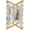 Ambesonne Green Flower Magazine and Book Holder, Floral Pattern Abstract Rose Design Romance Valentines Day Inspired, Floor Rack Decor for Interior of Home & Office, 22″ x 19″, Blue Pale Green White(Blue Pale Green White)