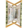 Ambesonne Green Flower Magazine and Book Holder, Floral Pattern Abstract Rose Design Romance Valentines Day Inspired, Floor Rack Decor for Interior of Home & Office, 22″ x 19″, Blue Pale Green White(Dark Green Yellow Brown)