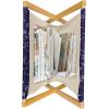 Ambesonne Green Flower Magazine and Book Holder, Floral Pattern Abstract Rose Design Romance Valentines Day Inspired, Floor Rack Decor for Interior of Home & Office, 22″ x 19″, Blue Pale Green White(Indigo Grey White)