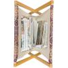 Ambesonne Green Flower Magazine and Book Holder, Floral Pattern Abstract Rose Design Romance Valentines Day Inspired, Floor Rack Decor for Interior of Home & Office, 22″ x 19″, Blue Pale Green White(Pale Orange Dark Blue)