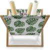 Ambesonne Green Flower Magazine and Book Holder, Floral Pattern Abstract Rose Design Romance Valentines Day Inspired, Floor Rack Decor for Interior of Home & Office, 22″ x 19″, Blue Pale Green White(White and Green)