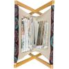 Ambesonne Green Flower Magazine and Book Holder, Floral Pattern Abstract Rose Design Romance Valentines Day Inspired, Floor Rack Decor for Interior of Home & Office, 22″ x 19″, Blue Pale Green White(Aqua Orange Ruby)
