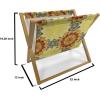 Ambesonne Green Flower Magazine and Book Holder, Floral Pattern Abstract Rose Design Romance Valentines Day Inspired, Floor Rack Decor for Interior of Home & Office, 22″ x 19″, Blue Pale Green White(Yellow Black Ruby)