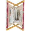 Ambesonne Green Flower Magazine and Book Holder, Floral Pattern Abstract Rose Design Romance Valentines Day Inspired, Floor Rack Decor for Interior of Home & Office, 22″ x 19″, Blue Pale Green White(Pink Seafoam Peach)