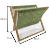 Ambesonne Green Flower Magazine and Book Holder, Floral Pattern Abstract Rose Design Romance Valentines Day Inspired, Floor Rack Decor for Interior of Home & Office, 22″ x 19″, Blue Pale Green White(Olive Green Coconut)
