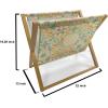 Ambesonne Green Flower Magazine and Book Holder, Floral Pattern Abstract Rose Design Romance Valentines Day Inspired, Floor Rack Decor for Interior of Home & Office, 22″ x 19″, Blue Pale Green White(Turquoise Yellow Green)