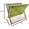 Ambesonne Green Flower Magazine and Book Holder, Floral Pattern Abstract Rose Design Romance Valentines Day Inspired, Floor Rack Decor for Interior of Home & Office, 22″ x 19″, Blue Pale Green White(Apple Green and Fern Green)