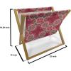 Ambesonne Green Flower Magazine and Book Holder, Floral Pattern Abstract Rose Design Romance Valentines Day Inspired, Floor Rack Decor for Interior of Home & Office, 22″ x 19″, Blue Pale Green White(Pink Seafoam Peach)