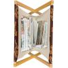 Ambesonne Romantic Magazine and Book Holder, Valentine’s Day Rose Blossoms and Leaves in Repetitive Pattern Image, Floor Rack Decor for Interior of Home & Office, 22″ x 19″, White Green Pastel Pink(Redwood Amber and Peach)