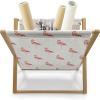Ambesonne Romantic Magazine and Book Holder, Valentine’s Day Rose Blossoms and Leaves in Repetitive Pattern Image, Floor Rack Decor for Interior of Home & Office, 22″ x 19″, White Green Pastel Pink(Off White Burnt Sienna)