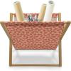 Ambesonne Romantic Magazine and Book Holder, Valentine’s Day Rose Blossoms and Leaves in Repetitive Pattern Image, Floor Rack Decor for Interior of Home & Office, 22″ x 19″, White Green Pastel Pink(Peach and Burnt Sienna)