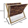 Ambesonne Romantic Magazine and Book Holder, Valentine’s Day Rose Blossoms and Leaves in Repetitive Pattern Image, Floor Rack Decor for Interior of Home & Office, 22″ x 19″, White Green Pastel Pink(Redwood Amber and Peach)
