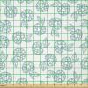 Ambesonne Scandinavian Fabric by The Yard, Apples with Heart Motifs Monochrome Fruit Motifs Valentines Day Theme, Stretch Knit Fabric for Clothing Sewing and Arts Crafts, 5 Yards, Pale Blue and White(Pale Blue and White)