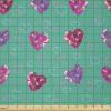 Ambesonne Teal Fabric by The Yard, Crystal Hearts and Gemstone Valentine’s Day Celebrating Romantic Print, Stretch Knit Fabric for Clothing Sewing and Arts Crafts, 3 Yards, Red Fuchsia Teal(Red Fuchsia Teal)