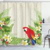 Ambesonne Cactus Shower Curtain, Cacti Spikes Flowers Birds Cartoon Style Vintage Like Colored Art, Cloth Fabric Bathroom Decor Set with Hooks, 69″ W x 84″ L, Green and Blue(Cream Green Red)