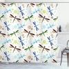 Ambesonne Cactus Shower Curtain, Cacti Spikes Flowers Birds Cartoon Style Vintage Like Colored Art, Cloth Fabric Bathroom Decor Set with Hooks, 69″ W x 84″ L, Green and Blue(Brown Blue Green)