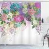 Ambesonne Cactus Shower Curtain, Cacti Spikes Flowers Birds Cartoon Style Vintage Like Colored Art, Cloth Fabric Bathroom Decor Set with Hooks, 69″ W x 84″ L, Green and Blue(White Violet)