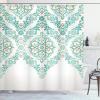 Ambesonne Cactus Shower Curtain, Cacti Spikes Flowers Birds Cartoon Style Vintage Like Colored Art, Cloth Fabric Bathroom Decor Set with Hooks, 69″ W x 84″ L, Green and Blue(Green Tan)