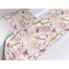 Ambesonne Floral Bed Runner Set, Rose Flowers and Leaves Pattern Vintage Valentine Romantic Ornament, Decorative Bedding Scarf and 2 Pillow Shams for Hotels Homes, King, Pastel Pink Hunter Green(Dark Magenta and Pale Khaki)