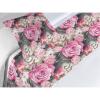 Ambesonne Floral Bed Runner Set, Rose Flowers and Leaves Pattern Vintage Valentine Romantic Ornament, Decorative Bedding Scarf and 2 Pillow Shams for Hotels Homes, King, Pastel Pink Hunter Green(Pale Fuchsia and Slate Brown)