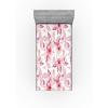 Ambesonne Floral Fitted Sheet, Roses Lavender Eucalyptus Watercolor Valentine’s Day Romantic Concept, Decorative Soft Fabric Bedding All-Round Elastic Pocket, Full Size, Purple Grey and Off White(Pastel Pink and Pale Fuchsia)
