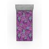 Ambesonne Floral Fitted Sheet, Roses Lavender Eucalyptus Watercolor Valentine’s Day Romantic Concept, Decorative Soft Fabric Bedding All-Round Elastic Pocket, Full Size, Purple Grey and Off White(Purple Olive Green)