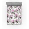 Ambesonne Floral Fitted Sheet, Roses Lavender Eucalyptus Watercolor Valentine’s Day Romantic Concept, Decorative Soft Fabric Bedding All-Round Elastic Pocket, Full Size, Purple Grey and Off White(Lilac Pearl Reseda Green)