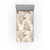 Ambesonne Floral Fitted Sheet, Roses Lavender Eucalyptus Watercolor Valentine’s Day Romantic Concept, Decorative Soft Fabric Bedding All-Round Elastic Pocket, Full Size, Purple Grey and Off White(Warm Taupe and Eggshell)