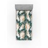 Ambesonne Floral Fitted Sheet, Roses Lavender Eucalyptus Watercolor Valentine’s Day Romantic Concept, Decorative Soft Fabric Bedding All-Round Elastic Pocket, Full Size, Purple Grey and Off White(Pale Brown Dark Teal)