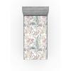 Ambesonne Floral Fitted Sheet, Valentine’s Day Theme Vintage Style Romantic Roses Pattern Plot, Decorative Soft Fabric Bedding All-Round Elastic Pocket, Twin Size, Dark Fuchsia and Slate Blue(Laurel Green and Pale Taupe)