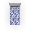 Ambesonne Floral Fitted Sheet, Valentine’s Day Theme Vintage Style Romantic Roses Pattern Plot, Decorative Soft Fabric Bedding All-Round Elastic Pocket, Twin Size, Dark Fuchsia and Slate Blue(Dark Lavender and Violet)