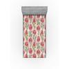 Ambesonne Floral Fitted Sheet, Valentine’s Day Theme Vintage Style Romantic Roses Pattern Plot, Decorative Soft Fabric Bedding All-Round Elastic Pocket, Twin Size, Dark Fuchsia and Slate Blue(Pale Maroon and Lime Green)