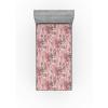 Ambesonne Floral Fitted Sheet, Valentine’s Day Theme Vintage Style Romantic Roses Pattern Plot, Decorative Soft Fabric Bedding All-Round Elastic Pocket, Twin Size, Dark Fuchsia and Slate Blue(Pale Rose and Pastel Pink)