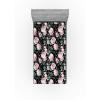 Ambesonne Floral Fitted Sheet, Valentine’s Day Theme Vintage Style Romantic Roses Pattern Plot, Decorative Soft Fabric Bedding All-Round Elastic Pocket, Twin Size, Dark Fuchsia and Slate Blue(Soft Pink and Hunter Green)