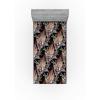 Ambesonne Floral Fitted Sheet, Valentine’s Day Theme Vintage Style Romantic Roses Pattern Plot, Decorative Soft Fabric Bedding All-Round Elastic Pocket, Twin Size, Dark Fuchsia and Slate Blue(Pale Taupe and Dried Rose)
