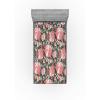 Ambesonne Floral Fitted Sheet, Valentine’s Day Theme Vintage Style Romantic Roses Pattern Plot, Decorative Soft Fabric Bedding All-Round Elastic Pocket, Twin Size, Dark Fuchsia and Slate Blue(Dried Rose Olive Green)