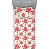 Ambesonne Floral Fitted Sheet & Pillow Sham Set, Valentine’s Day Theme Flowers Vintage Botanical Nature Ornament Art, Decorative Printed 2 Piece Bedding Decor Set, Twinxl, Dark Coral and Fern Green(Dark Coral and Laurel Green)