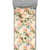 Ambesonne Floral Fitted Sheet & Pillow Sham Set, Valentine’s Day Theme Flowers Vintage Botanical Nature Ornament Art, Decorative Printed 2 Piece Bedding Decor Set, Twinxl, Dark Coral and Fern Green(Olive Green Coral and Blush)
