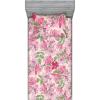 Ambesonne Floral Fitted Sheet & Pillow Sham Set, Valentine’s Day Theme Flowers Vintage Botanical Nature Ornament Art, Decorative Printed 2 Piece Bedding Decor Set, Twinxl, Dark Coral and Fern Green(Pistachio Green and Pale Rose)