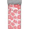 Ambesonne Floral Fitted Sheet & Pillow Sham Set, Valentine’s Day Theme Flowers Vintage Botanical Nature Ornament Art, Decorative Printed 2 Piece Bedding Decor Set, Twinxl, Dark Coral and Fern Green(Pastel Pink and White)