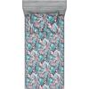 Ambesonne Floral Fitted Sheet & Pillow Sham Set, Watercolor Repeating Roses Valentine’s Day Theme Vintage Style Art, Decorative Printed 3 Piece Bedding Decor Set, Full, Dark Coral Fawn and Sepia(Pale Teal and Sky Blue)