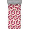 Ambesonne Floral Fitted Sheet & Pillow Sham Set, Watercolor Repeating Roses Valentine’s Day Theme Vintage Style Art, Decorative Printed 3 Piece Bedding Decor Set, Full, Dark Coral Fawn and Sepia(Dark Coral Fawn and Sepia)