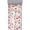 Ambesonne Floral Fitted Sheet & Pillow Sham Set, Watercolor Repeating Roses Valentine’s Day Theme Vintage Style Art, Decorative Printed 3 Piece Bedding Decor Set, Full, Dark Coral Fawn and Sepia(Lavender Blue and Pale Salmon)