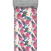 Ambesonne Floral Fitted Sheet & Pillow Sham Set, Watercolor Repeating Roses Valentine’s Day Theme Vintage Style Art, Decorative Printed 3 Piece Bedding Decor Set, Full, Dark Coral Fawn and Sepia(Dried Rose and Petrol Blue)