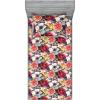Ambesonne Floral Fitted Sheet & Pillow Sham Set, Watercolor Repeating Roses Valentine’s Day Theme Vintage Style Art, Decorative Printed 3 Piece Bedding Decor Set, Full, Dark Coral Fawn and Sepia(Dark Coral Sage Green)