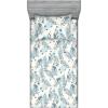 Ambesonne Floral Fitted Sheet & Pillow Sham Set, Watercolor Repeating Roses Valentine’s Day Theme Vintage Style Art, Decorative Printed 3 Piece Bedding Decor Set, Full, Dark Coral Fawn and Sepia(Pale Cadet Blue and White)