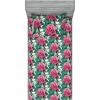 Ambesonne Floral Fitted Sheet & Pillow Sham Set, Watercolor Repeating Roses Valentine’s Day Theme Vintage Style Art, Decorative Printed 3 Piece Bedding Decor Set, Full, Dark Coral Fawn and Sepia(Pastel Pink and Fern Green)
