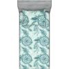 Ambesonne Floral Fitted Sheet & Pillow Sham Set, Watercolor Repeating Roses Valentine’s Day Theme Vintage Style Art, Decorative Printed 3 Piece Bedding Decor Set, Full, Dark Coral Fawn and Sepia(Pale Teal and Almond Green)