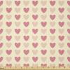 Ambesonne Romantic Fabric by The Yard, Soft Colored Hearts in Love Valentines Day Repetitive Pattern, Stretch Knit Fabric for Clothing Sewing and Arts Crafts, 3 Yards, Pale Yellow Pale Pink(Pale Yellow Pale Pink)