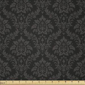 Ambesonne Adventure Cartoon Fabric by The Yard, Popular Travel Destinations Passport Stamp Motifs of Countries and Cities, Microfiber Fabric for Arts and Crafts Textiles & Decor, 1 Yard, Teal Orange(Taupe Grey)